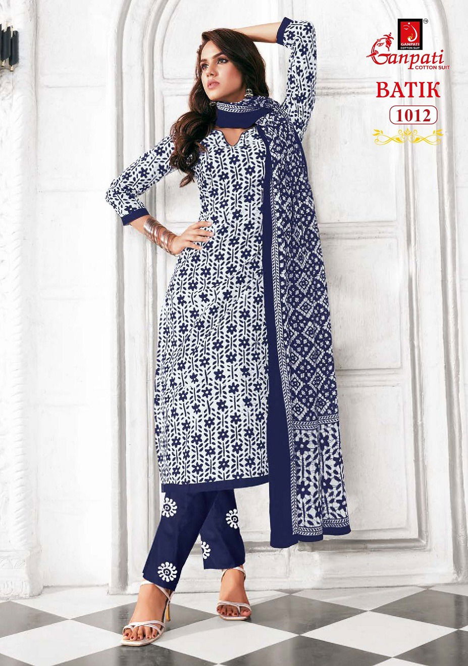 Batik Vol 10 By Ganpati Printed Cotton Kurti With Bottom Dupatta Orders In India